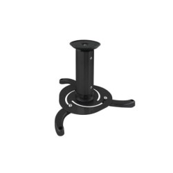 Tooq Soporte Universal de Techo para Proyector - Inclinable y Giratorio - Peso Max 10Kg - Color Negro