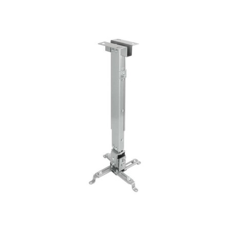 Tooq Soporte Universal de Techo para Proyector - Inclinable y Giratorio - Peso Max 20Kg - Color Plata