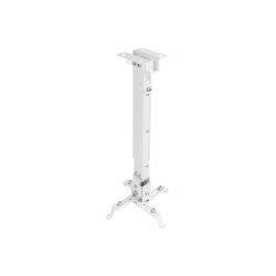 Supporto da soffitto universale Tooq per proiettore - Inclinabile e Girevole - Peso Max 20Kg - Colore Bianco