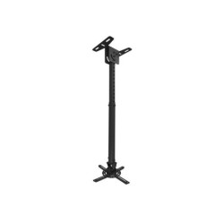 Tooq Supporto da Soffitto per Proiettore - Inclinabile e Girevole - Adatto a Soffitti Inclinati - Peso Massimo 20Kg - Colore Ner
