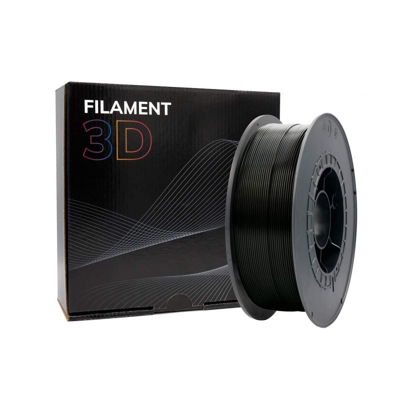 Filamento PLA 3D - Diametro 1,75 mm - Bobina 1 kg - Colore Nero Filamento PLA 3D - Diametro 1,75 mm - Bobina 1 kg - Colore Nero