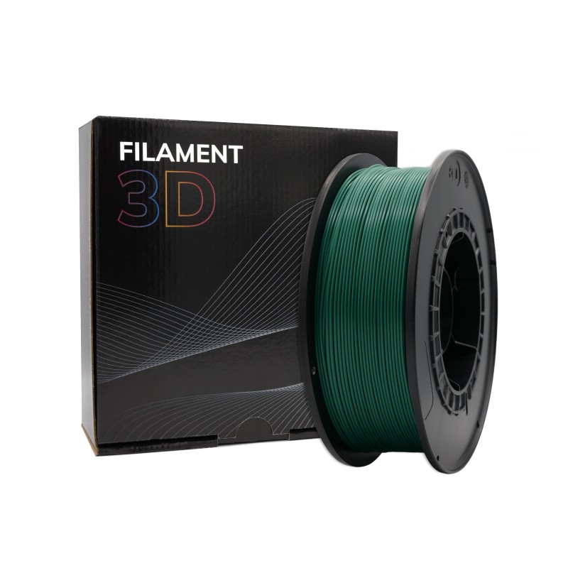 Filamento PLA 3D - Diametro 1,75 mm - Bobina da 1 kg - Colore Verde scuro Filamento PLA 3D - Diametro 1,75 mm - Bobina da 1 kg - Colore Verde scuro