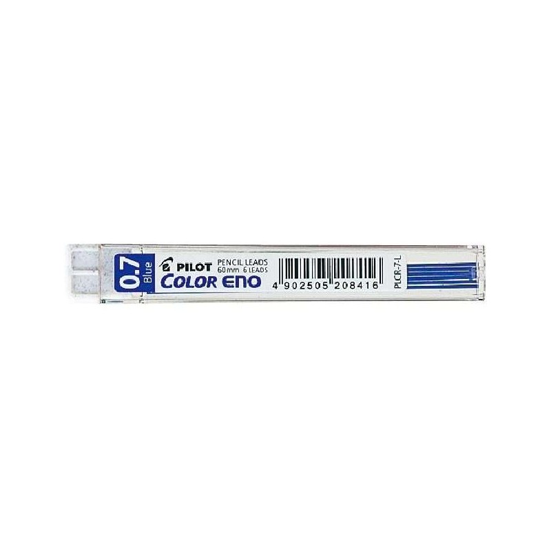 Pilot Pack de 6 Minas para Portaminas Color Eno H-197 0.7mm - Minas Color Azul