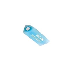 Milan Cristal F30 Goma de Borrar Tecnica Prisma - Plastico - Indicada para Dibujo Lineal - Color Azul Translucido