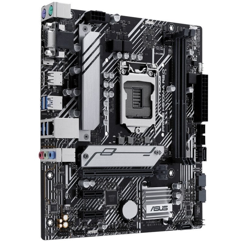 Scheda madre Asus Prime H510M-A R2.0 Intel 1200 2x DDR4 - HDMI, VGA, PCIe 3.0, 4x SATA III, RJ-45, USB 2.0/3.2, MicroATX Scheda madre Asus Prime H510M-A R2.0 Intel 1200 2x DDR4 - HDMI, VGA, PCIe 3.0, 4x SATA III, RJ-45, USB 2.0/3.2, MicroATX