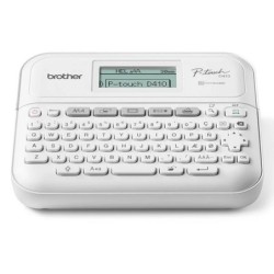 Etichettatrice elettronica Brother P-Touch D410 - Con connessione PC - Schermo LCD - Larghezza max. Nastro da 18 mm - Colore bia