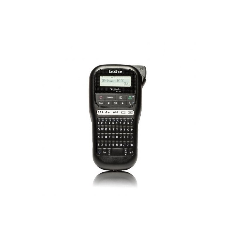 Etichettatrice elettronica portatile Brother PT-H110 - Schermo LCD - 253 simboli - Velocità 20mm - Colore nero Etichettatrice elettronica portatile Brother PT-H110 - Schermo LCD - 253 simboli - Velocità 20mm - Colore nero