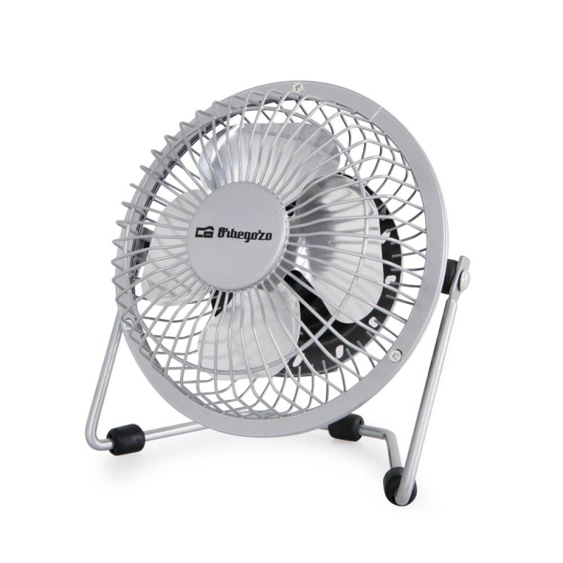 Mini ventilatore da tavolo Orbegozo PW 1025 - Potente e silenzioso - Connessione USB 2 in 1 - Pale in metallo da 10 cm Mini ventilatore da tavolo Orbegozo PW 1025 - Potente e silenzioso - Connessione USB 2 in 1 - Pale in metallo da 10 cm