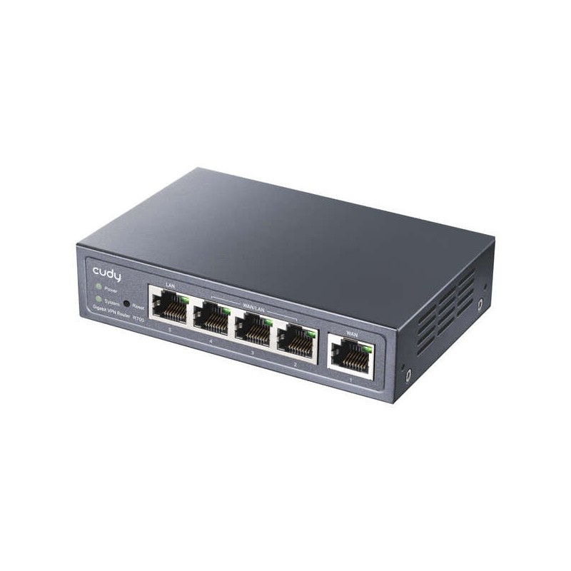 Cudy R700 Router VPN WiFi AC1200 - 1 Puerto WAN Gigabit - 3 Puertos WAN/LAN Gigabit - 1 Puerto LAN Gigabit Cudy R700 Router VPN WiFi AC1200 - 1 Puerto WAN Gigabit - 3 Puertos WAN/LAN Gigabit - 1 Puerto LAN Gigabit