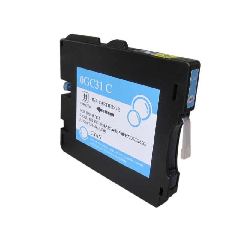 Ricoh GC31C Cyan Cartucho de Tinta Pigmentada Generico - Reemplaza 405689/405702 Ricoh GC31C Cyan Cartucho de Tinta Pigmentada Generico - Reemplaza 405689/405702
