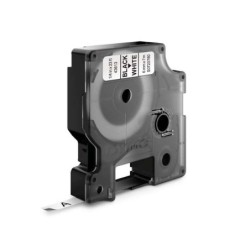 Nastro per etichette originale Dymo D1 per etichettatrice - Testo nero su sfondo bianco - Larghezza 6 mm x 7 metri - S0720780