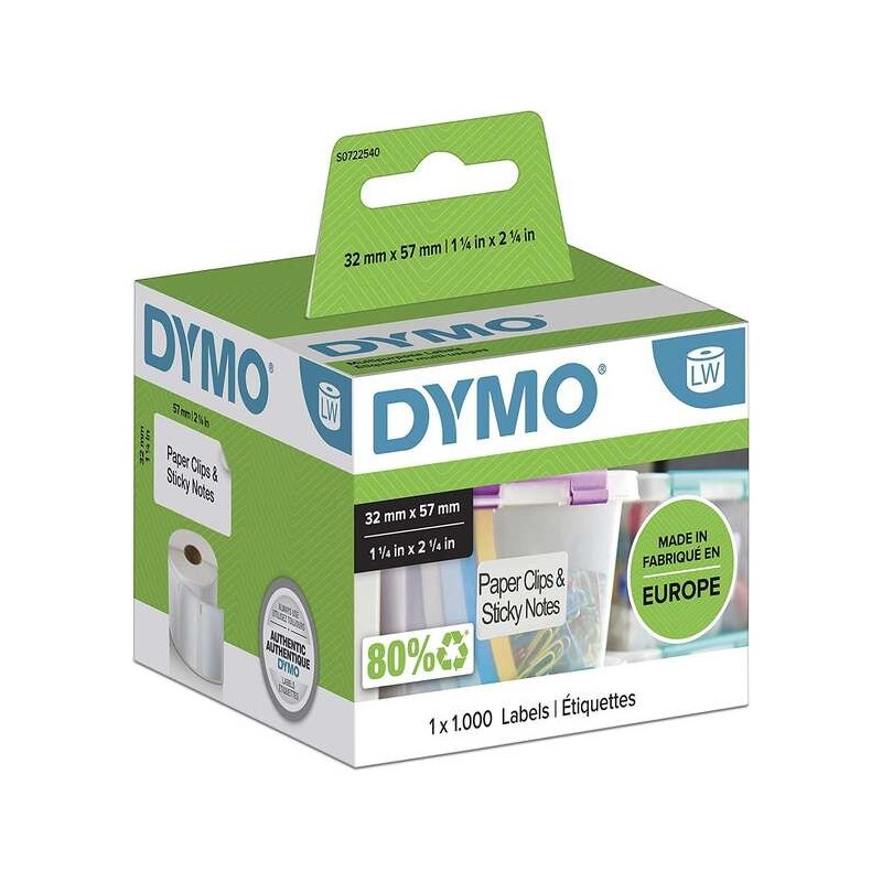 Dymo LW 11354 Etichette Autoadesive Multiuso Originali - 57x32mm - 1000 Unità - S0722540 Dymo LW 11354 Etichette Autoadesive Multiuso Originali - 57x32mm - 1000 Unità - S0722540