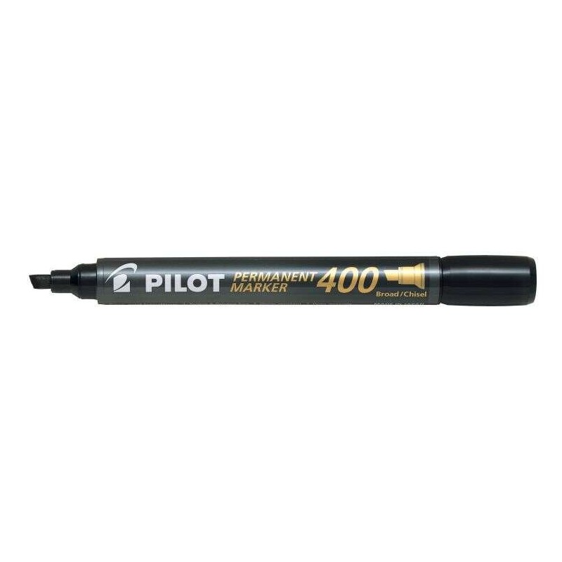 Pennarello permanente Pilot 400 - Punta a scalpello 4,5 mm - Corsa 4 mm - Colore nero 12pz 12pz Pennarello permanente Pilot 400 - Punta a scalpello 4,5 mm - Corsa 4 mm - Colore nero 12pz 12pz