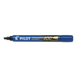 Pilot Rotulador Permanente 400 - Punta Biselada 4,5mm - Trazo 4mm - Color Azul