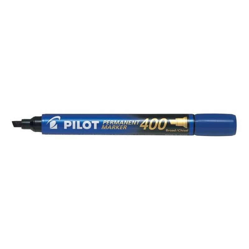 Pilot Rotulador Permanente 400 - Punta Biselada 4,5mm - Trazo 4mm - Color Azul Pilot Rotulador Permanente 400 - Punta Biselada 4,5mm - Trazo 4mm - Color Azul