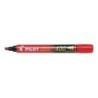 Pennarello permanente Pilot 400 - Punta a scalpello 4,5 mm - Tratto 4 mm - Colore rosso
