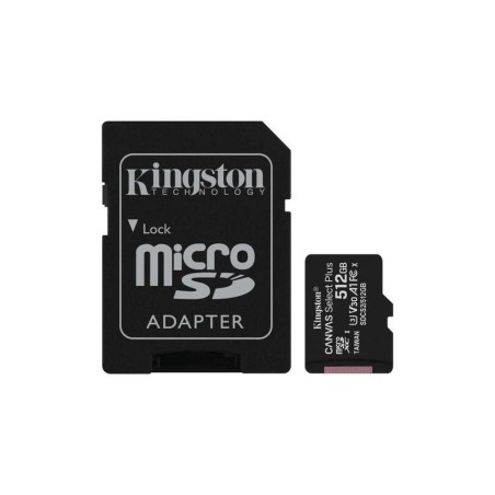 Kingston Micro SDXC Scheda 512GB Classe 10 100MB/s Canvas Select Plus + Adattatore SD