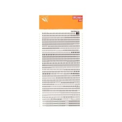 Apli Letras y Numeros Transferibles Super 3mm 997 Caracteres - Negros Brillantes