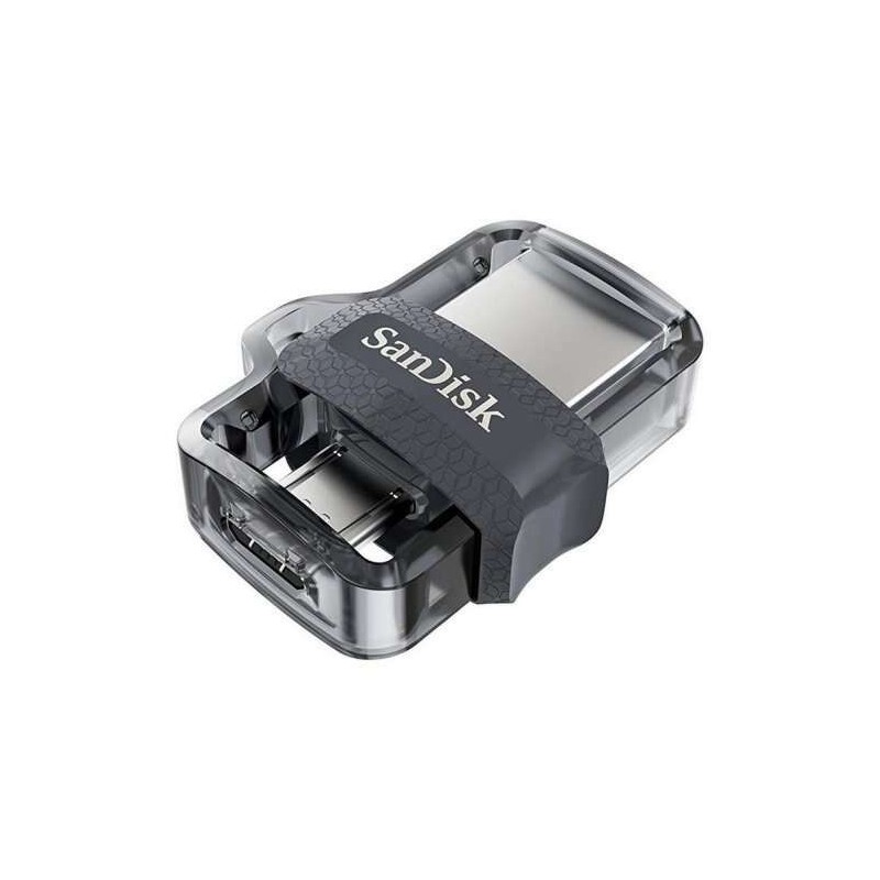 Sandisk Ultra Dual Drive m3.0 Memoria USB 3.0 y Micro USB 128GB - Hasta 150MB/s de Lectura - Color Transparente/Negro (Pendrive) Sandisk Ultra Dual Drive m3.0 Memoria USB 3.0 y Micro USB 128GB - Hasta 150MB/s de Lectura - Color Transparente/Negro (Pendrive)
