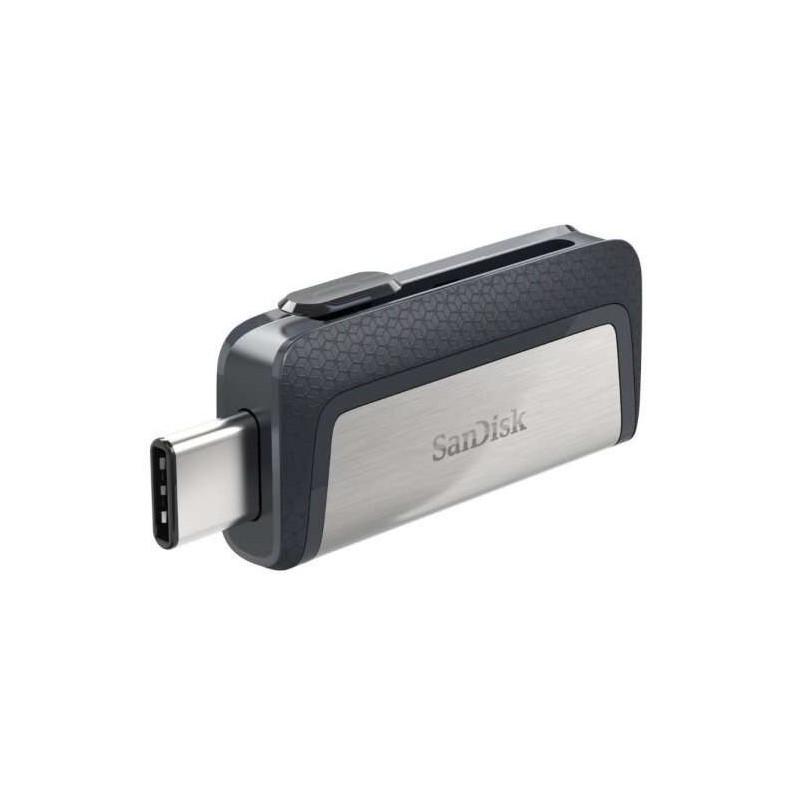 Memoria Sandisk Ultra Dual USB-C e USB-A da 32 GB - Lettura fino a 150 MB/s - Design metallico - Colore acciaio/nero (Pendrive) Memoria Sandisk Ultra Dual USB-C e USB-A da 32 GB - Lettura fino a 150 MB/s - Design metallico - Colore acciaio/nero (Pendrive)