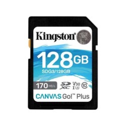 Scheda Kingston SDXC 128 GB UHS-I U3 V30 Classe 10 170 MB/s Canvas Go Plus