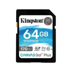 Scheda Kingston SDXC 64 GB UHS-I U3 V30 Classe 10 170 MB/s Canvas Go Plus