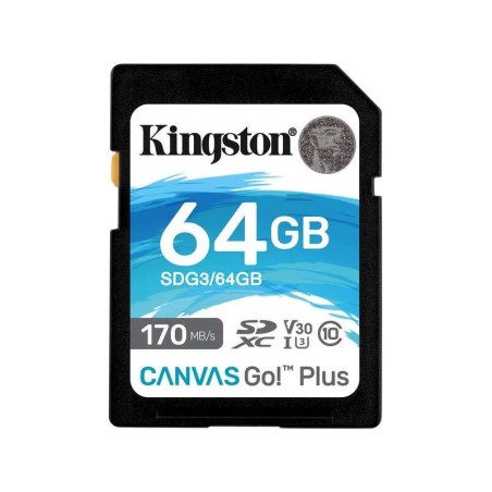 Scheda Kingston SDXC 64 GB UHS-I U3 V30 Classe 10 170 MB/s Canvas Go Plus