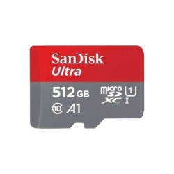 Sandisk Scheda Ultra Micro SDXC 512 GB UHS-I U1 A1 Classe 10 120 MB/s + Adattatore SD