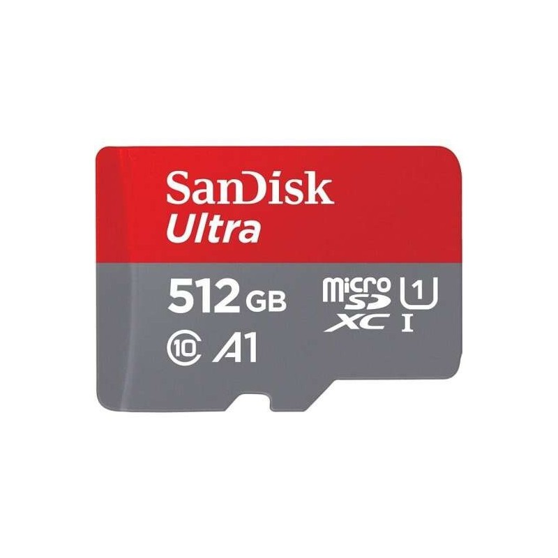 Sandisk Scheda Ultra Micro SDXC 512 GB UHS-I U1 A1 Classe 10 120 MB/s + Adattatore SD Sandisk Scheda Ultra Micro SDXC 512 GB UHS-I U1 A1 Classe 10 120 MB/s + Adattatore SD