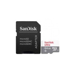 Sandisk Ultra Micro SDXC Scheda 64GB UHS-I U1 Classe 10 100MB/s + Adattatore SD