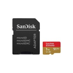 Sandisk Extreme Scheda Micro SDXC 1TB UHS-I U3 V30 A2 Classe 10 160MB/s + Adattatore SD