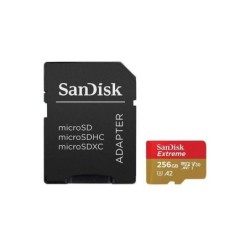 Sandisk Extreme Scheda Micro SDXC 256 GB UHS-I U3 V30 A2 Classe 10 160 MB/s + Adattatore SD
