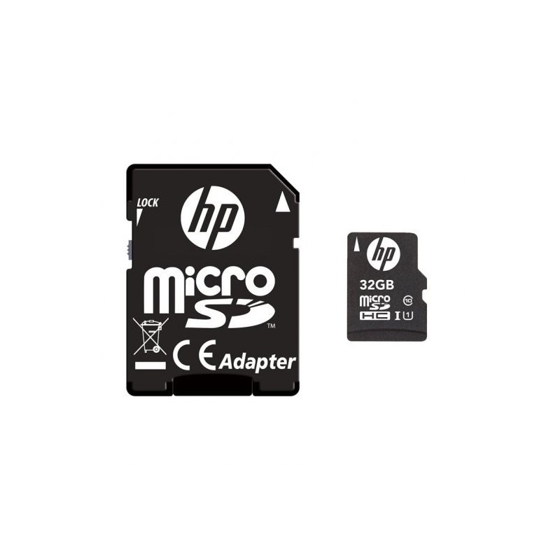 Scheda micro SDHC HP mi210 32 GB UHS-I U1 Classe 10 + adattatore SD Scheda micro SDHC HP mi210 32 GB UHS-I U1 Classe 10 + adattatore SD