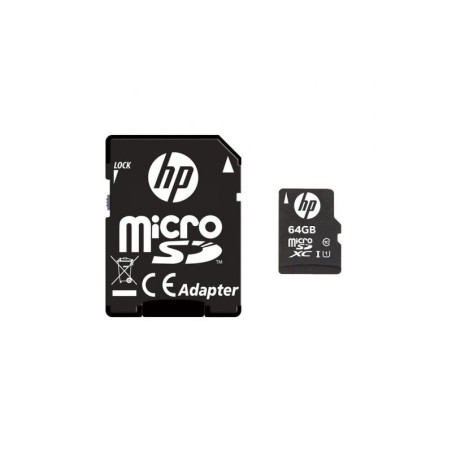HP mi210 Tarjeta Micro SDHC 64GB UHS-I U1 Clase 10 + Adaptador SD