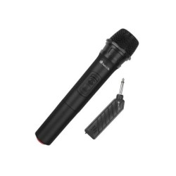 Microfono Wireless per Voce NGS Singer Air - Tipo Dinamico - Tasto On/Mute/Off - Autonomia fino a 3.30h - Colore Nero