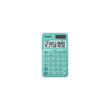Casio SL-310UC Calculadora de Bolsillo - Calculo de Impuestos - Pantalla LCD de 10 Digitos - Solar y Pilas - Color Verde