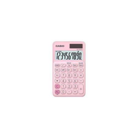 Calcolatrice tascabile Casio SL-310UC - Calcolo delle imposte - Schermo LCD a 10 cifre - Solare e batterie - Colore rosa