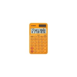 Calcolatrice tascabile Casio SL-310UC - Calcolo delle imposte - Schermo LCD a 10 cifre - Solare e batterie - Colore arancione