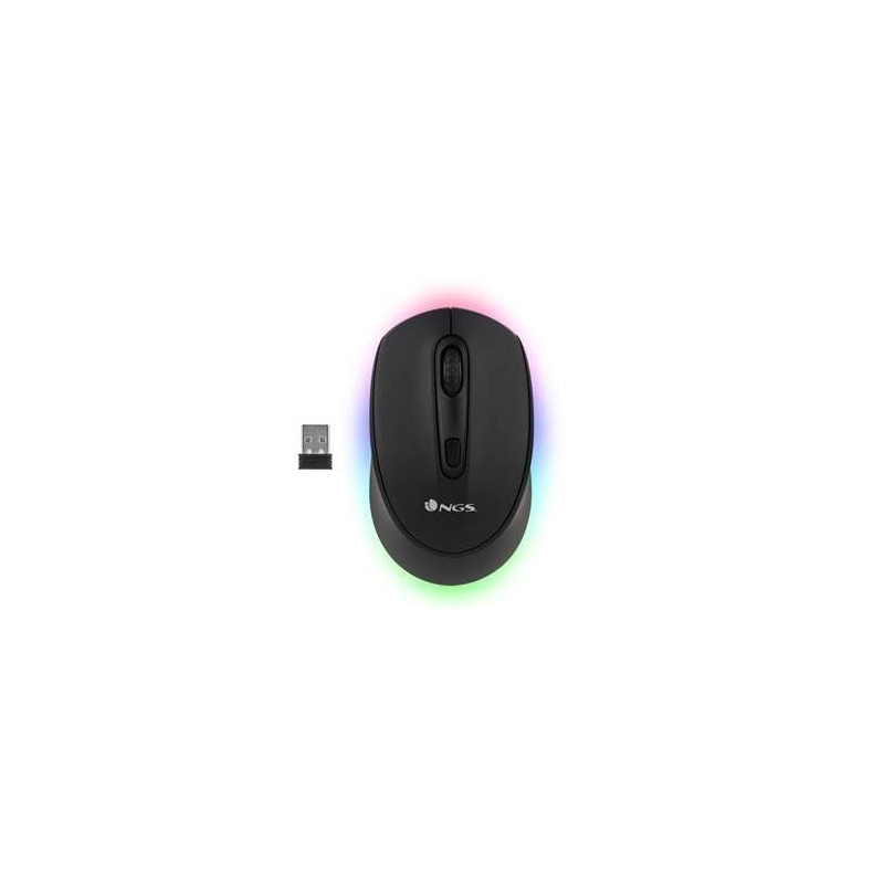 Mouse Bluetooth USB Wireless NGS Smog-RB 2400 dpi - Illuminazione LED RGB - 3 Pulsanti - Uso Ambidestro Mouse Bluetooth USB Wireless NGS Smog-RB 2400 dpi - Illuminazione LED RGB - 3 Pulsanti - Uso Ambidestro