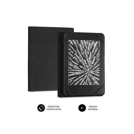 Custodia Subblim per Ereader 6" Resistente - Interno Vellutato - Comoda Piegatura - Chiusura senza Danni - Colore Nero