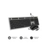Combinazione tastiera e mouse USB Subblim Ergo - Design ergonomico e tasti concavi - Tasti silenziosi - Colore argento