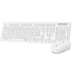 Subblim Combo Business Slim - Tastiera e Mouse Wireless - Ergonomia e Silenziosità - 2.4G - Colore Bianco