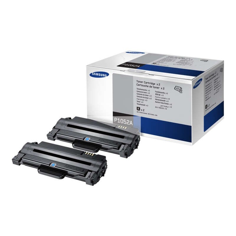 Confezione da 2 cartucce toner originali Samsung MLT-P1052A nere - SV115A Confezione da 2 cartucce toner originali Samsung MLT-P1052A nere - SV115A