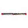 Penna stilografica Pilot V-Pen Silver - Usa e getta - Inchiostro liquido - Punta in acciaio - Tratto 0,5 mm - Colore rosso 12pz 