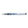 Pilot Pluma Estilografica V-Pen - Desechable - Tinta Liquida Borrable - Punta de Acero - Trazo de 0.5mm - Color Azul