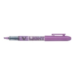 Pilot Rotulador Marcador V-Light - Punta Biselada 3.60mm - Trazo de 3.30mm - Color Violeta