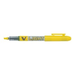 Pilot Rotulador Marcador V-Light - Punta Biselada 3.60mm - Trazo de 3.30mm - Color Amarillo