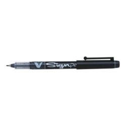 Pennarello Pilot V-Sign Punta Fine - Punta Fine 2 mm - Tratto 0,6 mm - Colore Nero 12pz 12pz