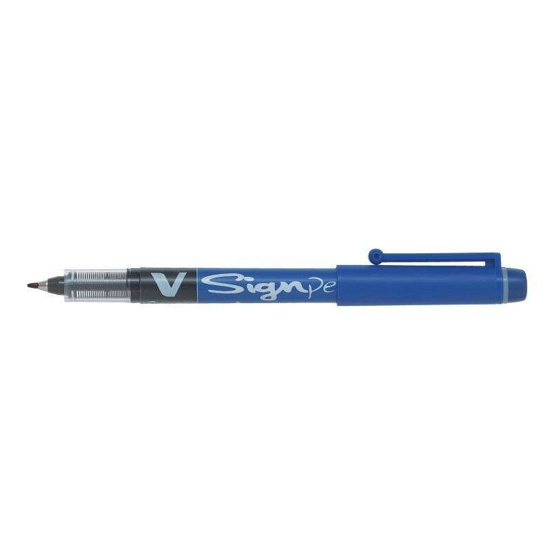 Pilot Rotulador de Punta Fina V-Sign Pen - Punta Fina de 2mm - Trazo de 0.6mm - Color Azul