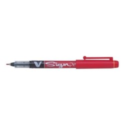 Pennarello Pilot V-Sign Punta Fine - Punta Fine da 2 mm - Tratto 0,6 mm - Colore Rosso 12pz 12pz